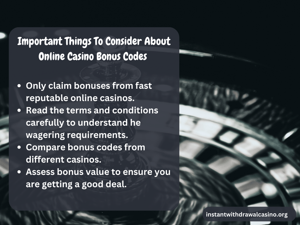 Important things to consider about fast payout bonus codes