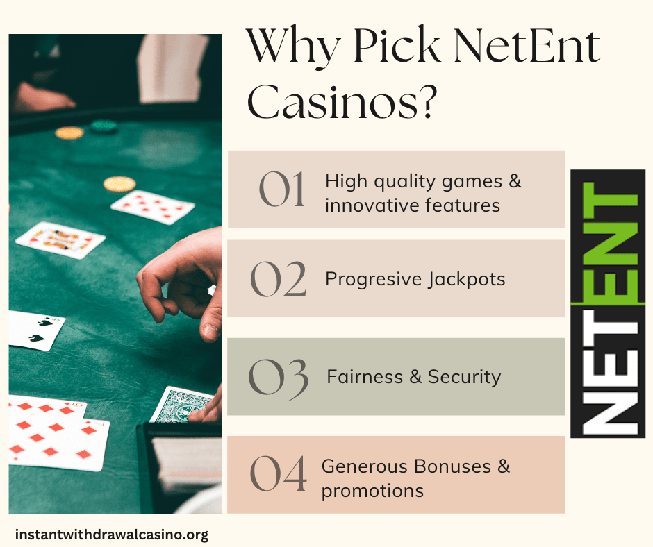 Benefits of an instant withdrawal NetEnt casino